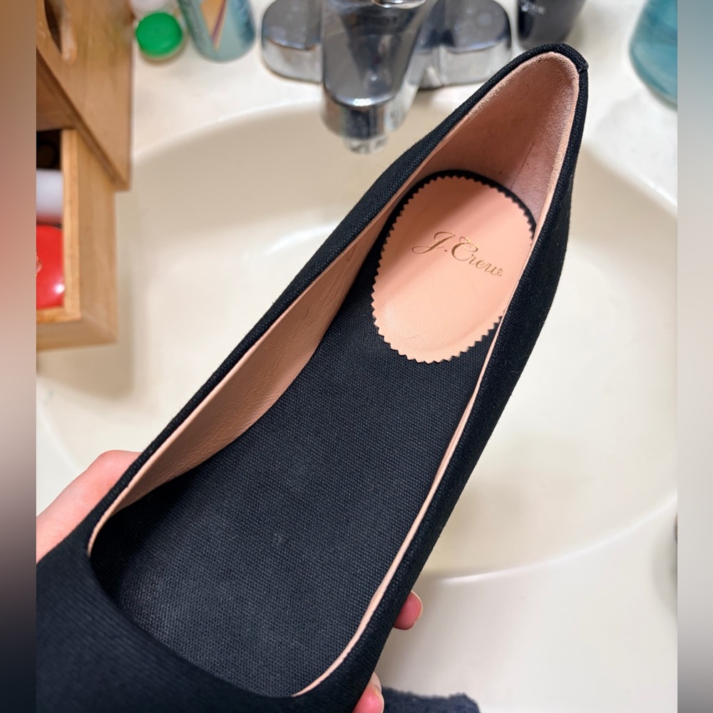 Black Wedge Espadrille Shoes J Crew sz 7 - Picture 16 of 17